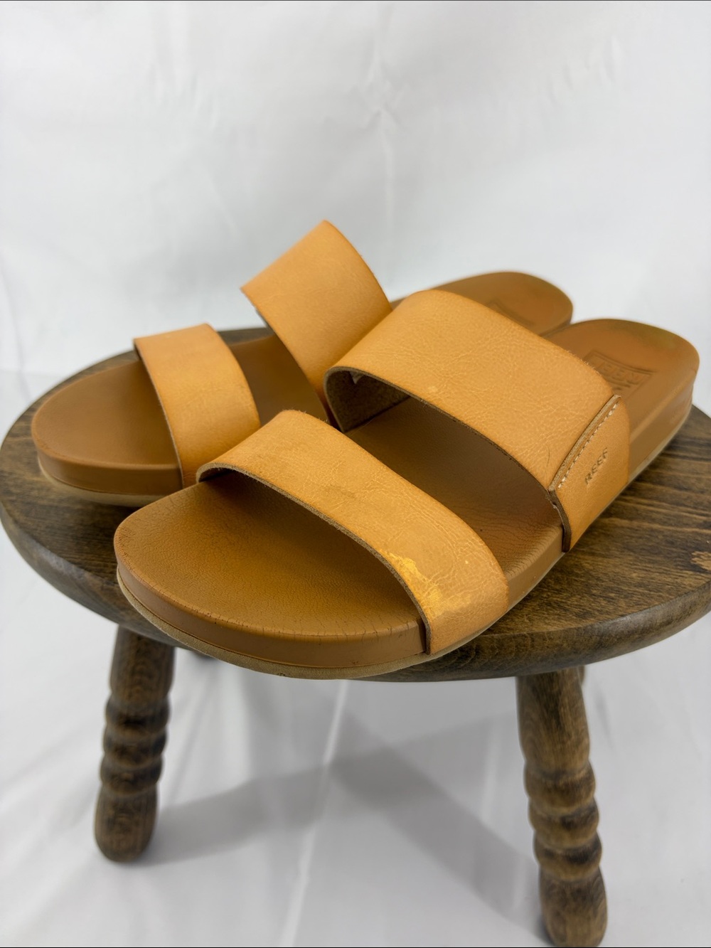 Reef Cushion Vista 2 Strap Slide Sandals, sz 7